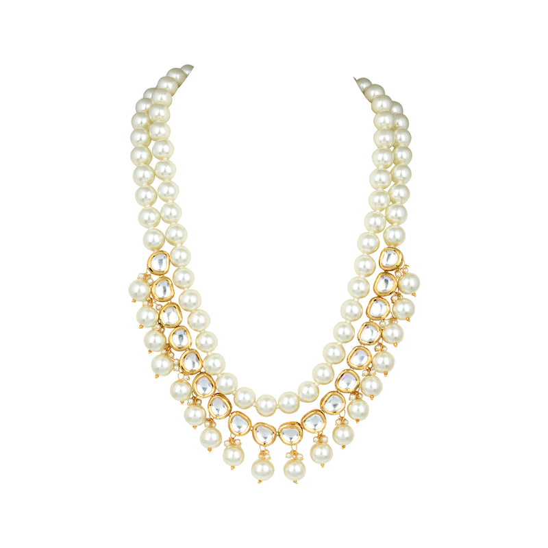 Polki Pearl Neckpiece