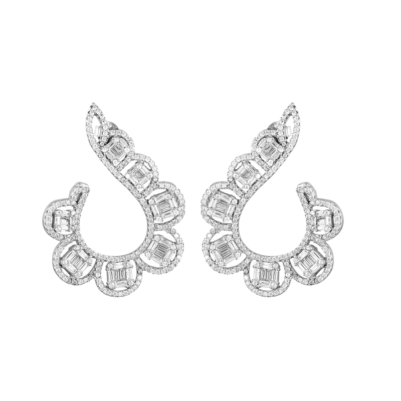 C shaped Baget Earrings