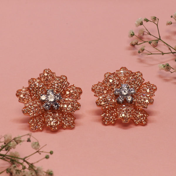 Diamond Flower studs