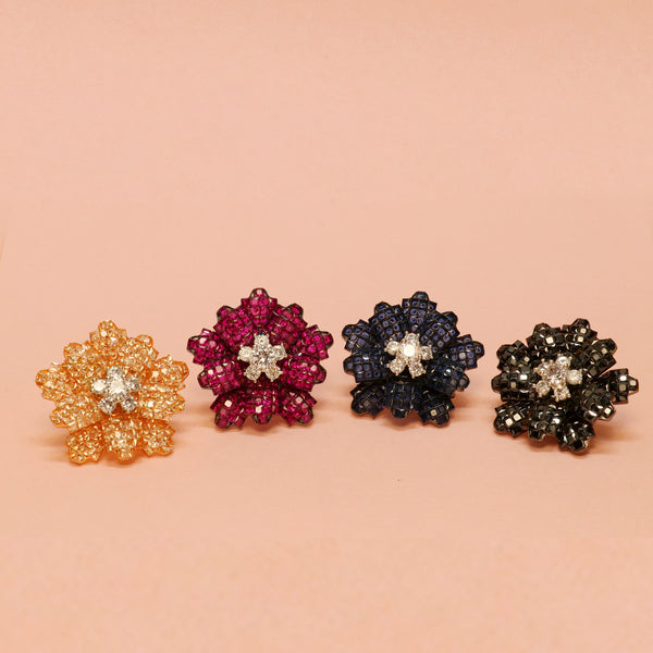 Diamond Flower studs