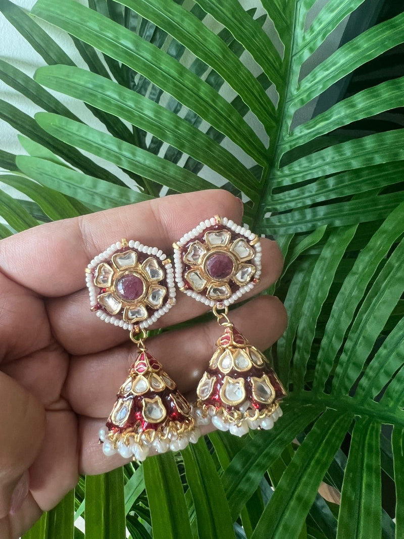 Polki Jhumkas