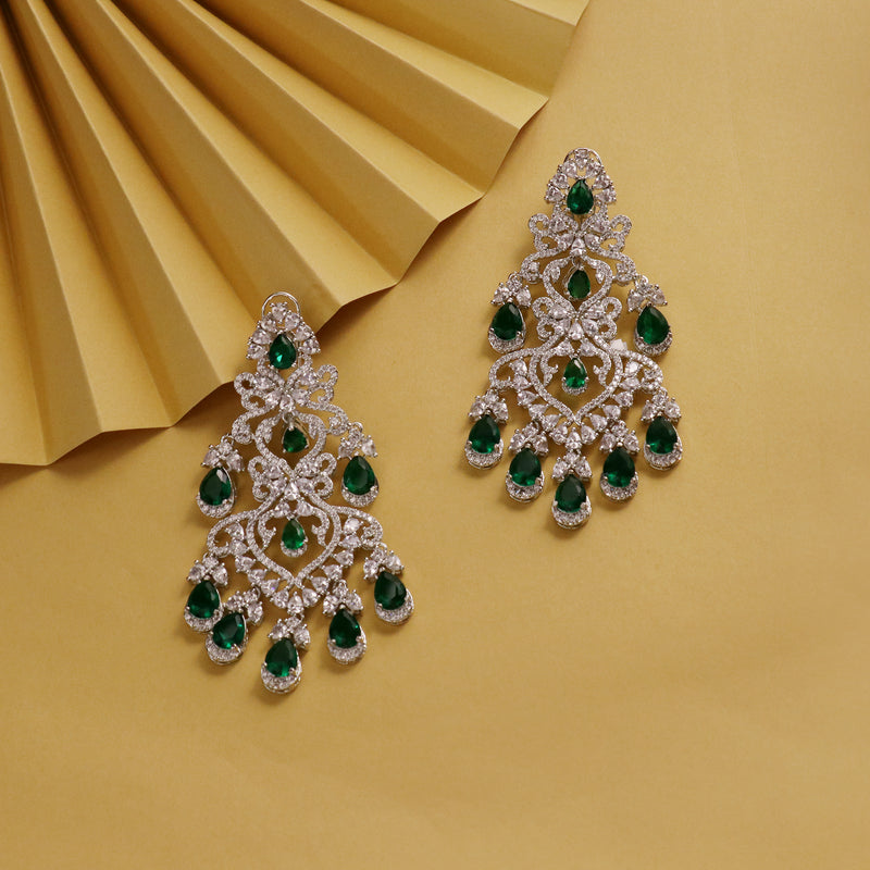 Emerald & Diamond Earrings