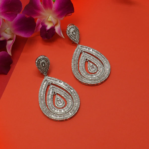 Diamond Baget Earrings