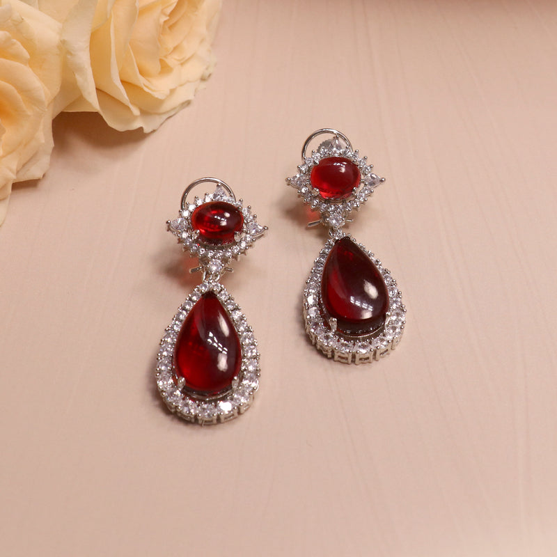 Red Chandelier Earrings