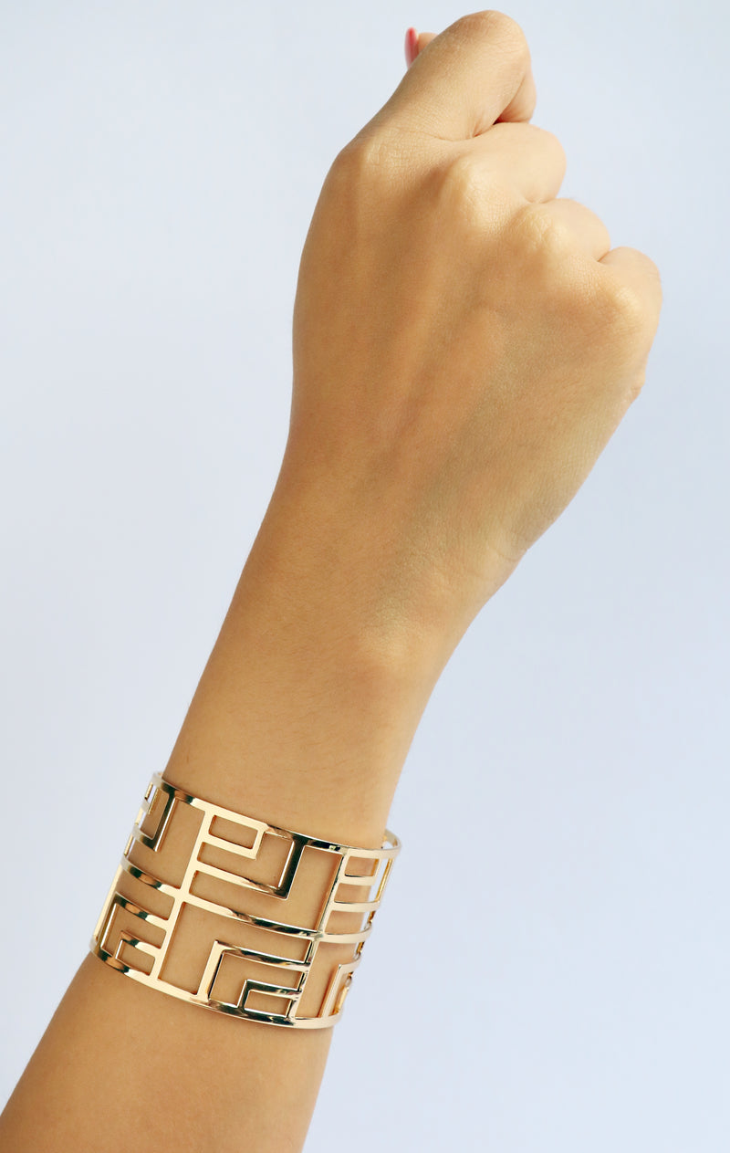 Aztec Geometric Cuff