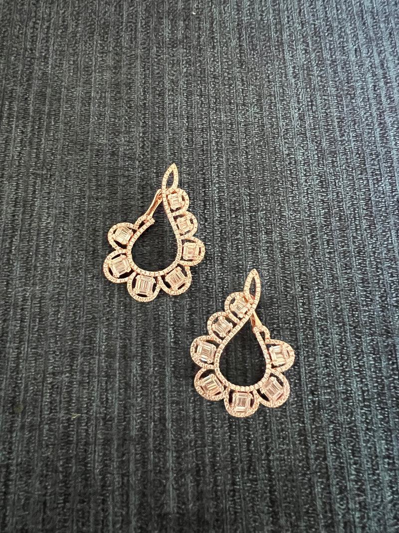 C shaped Baget Earrings