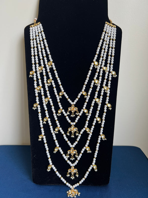 Pearl Kundan Puncham Haar