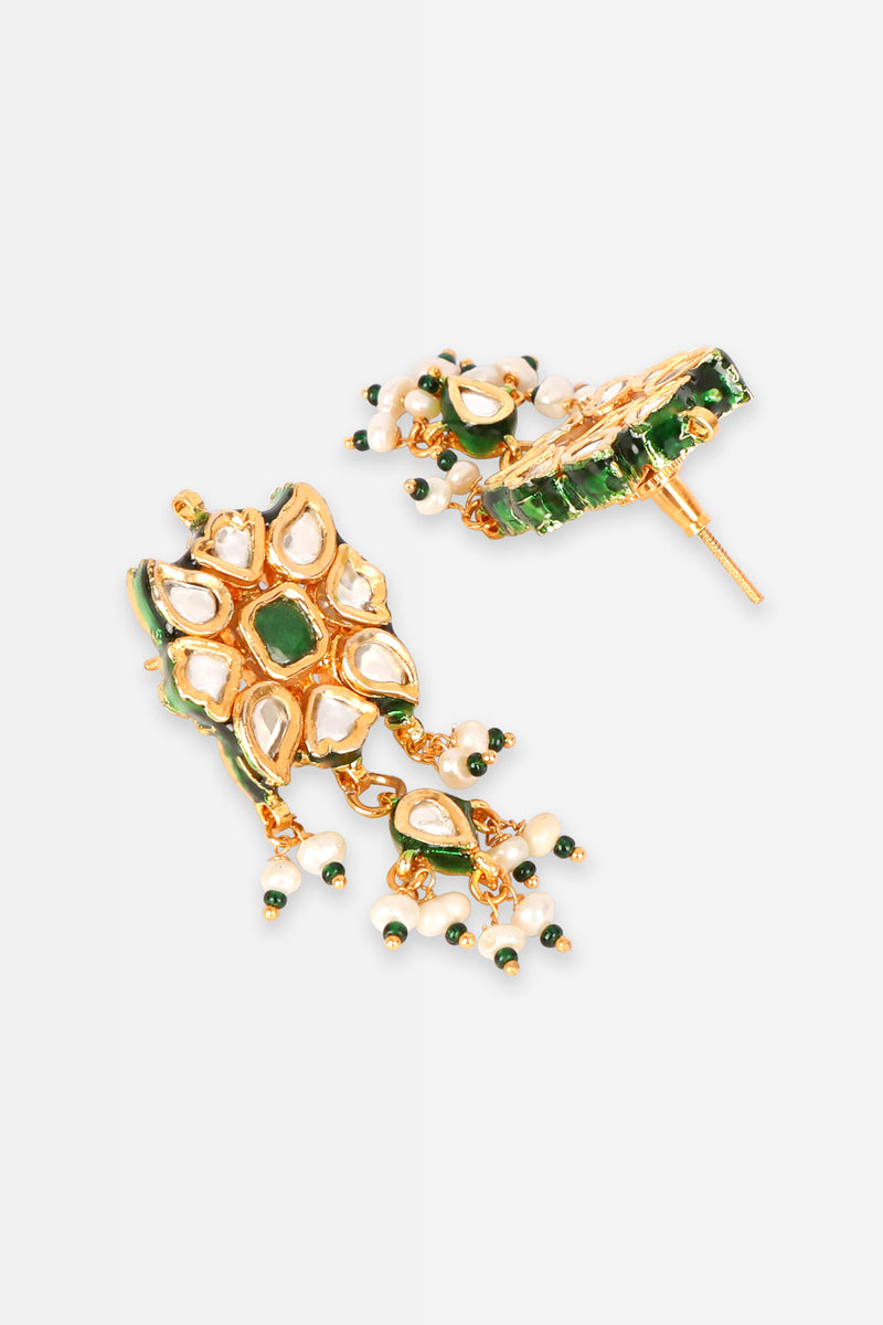 Gulnar Choker with Earrings Emerald