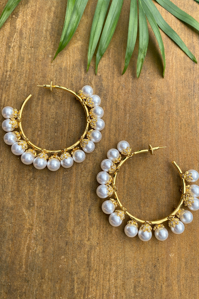 Sameerah Pearl Hoops