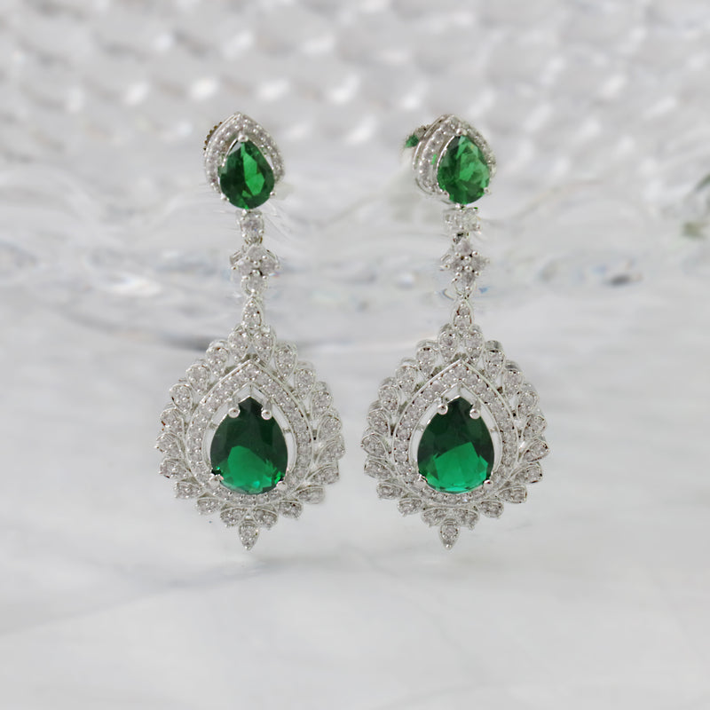 Emerald & Diamond earrings