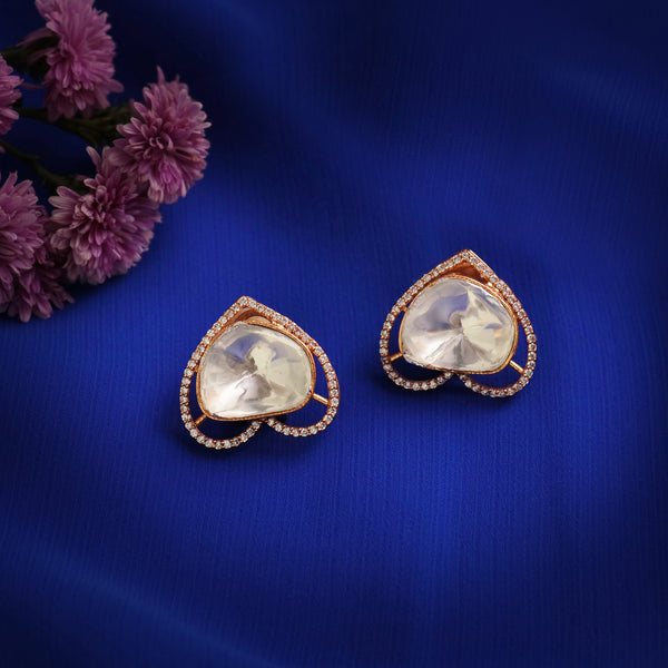 Polki studs - paan shape