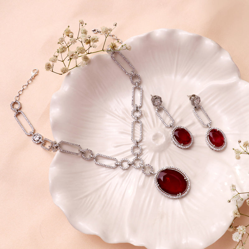Diana Doublet neckpiece with earrings