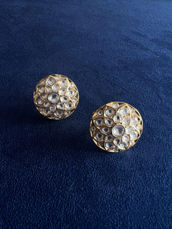 Round Polki studs