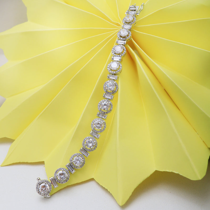 Tennis bracelet- round & baget