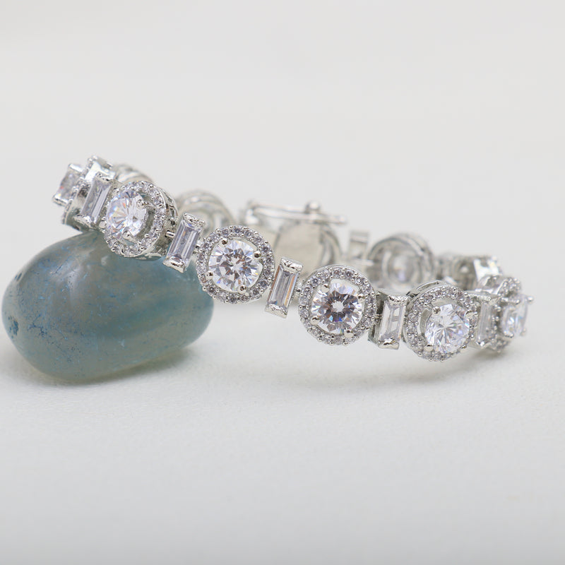 Tennis bracelet- round & baget